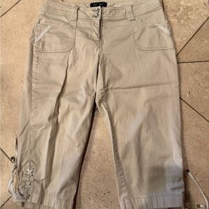 White House Black Market Tan Capri Pants